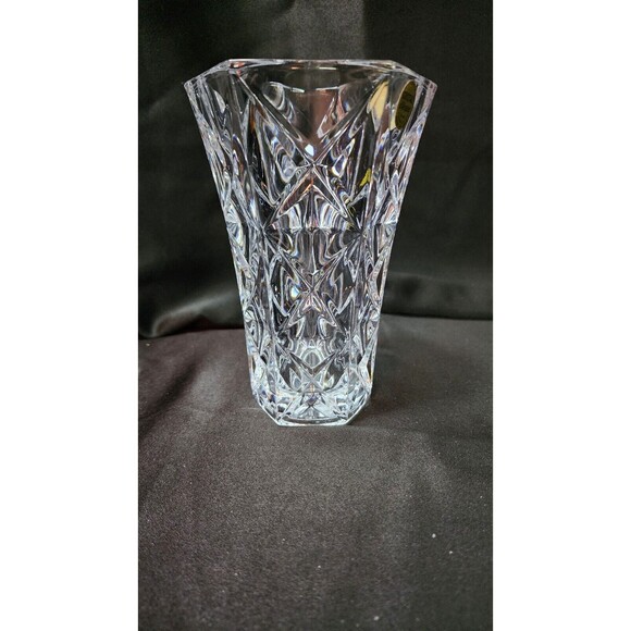 Cristal France Garanti Plus Vase Genuine Lead Crystal Star Pattern 5" - Picture 10 of 12